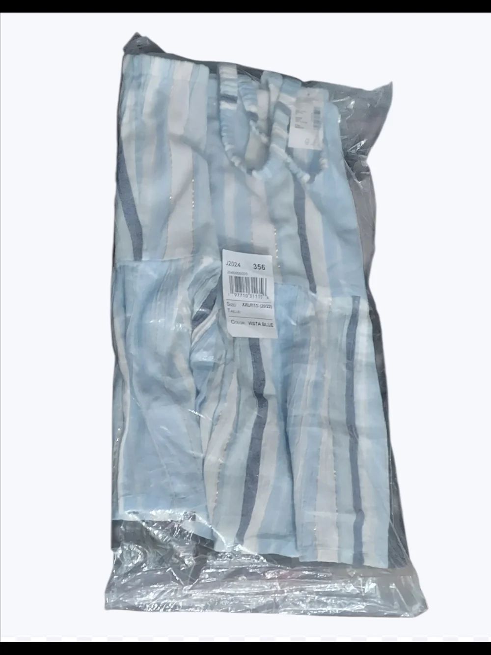 NWT Sugar & JadeTween Girls Striped Babydoll Tank Top - blue XXL 20/22